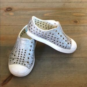 Native Jefferson silver bling shoes